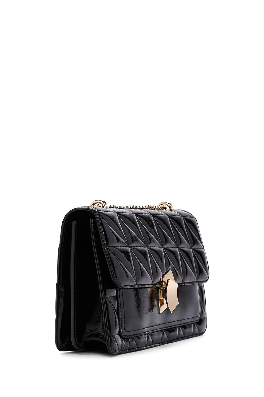 Women's Black Quilted Chain Strap Shoulder Bag