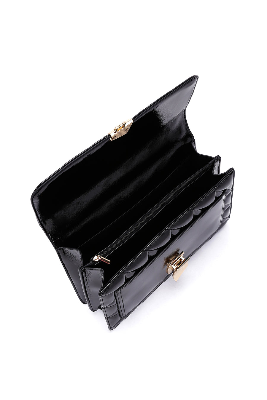 Women's Black Quilted Chain Strap Shoulder Bag