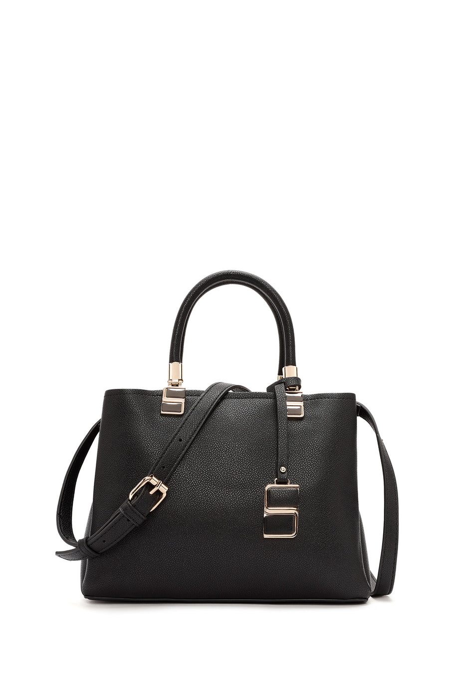 Women's Black Long Strap Accessory Detailed Handbag 25ABD280818 | Derimod