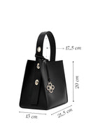 Kadın Siyah Aksesuarlı Kol Çantası | Derimod