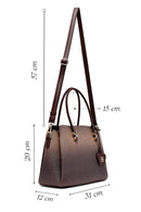 Kadın Kahverengi Uzun Askılı Baskılı Kol Çantası | Derimod