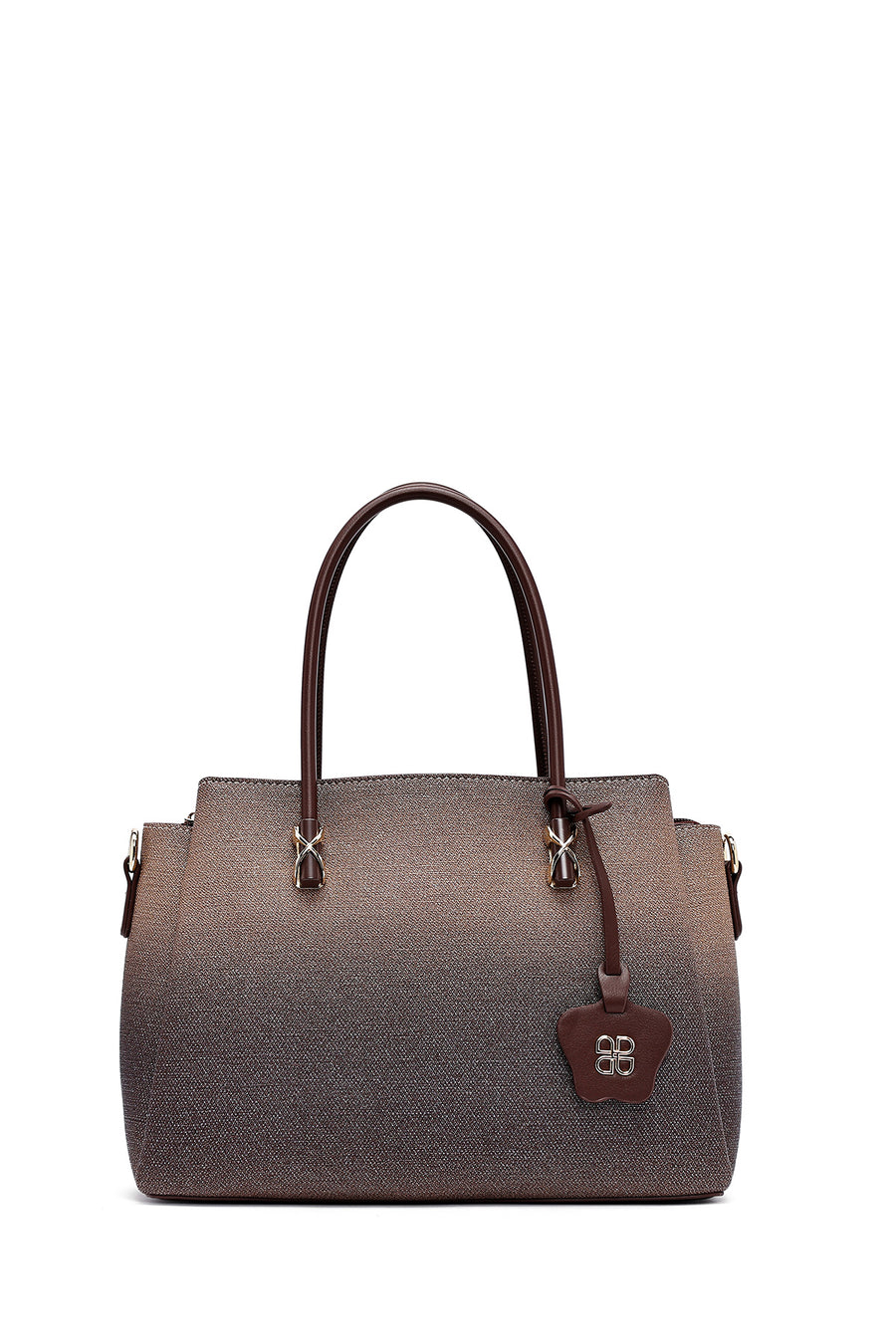 Woman Brown Long Strap Printed Handbag