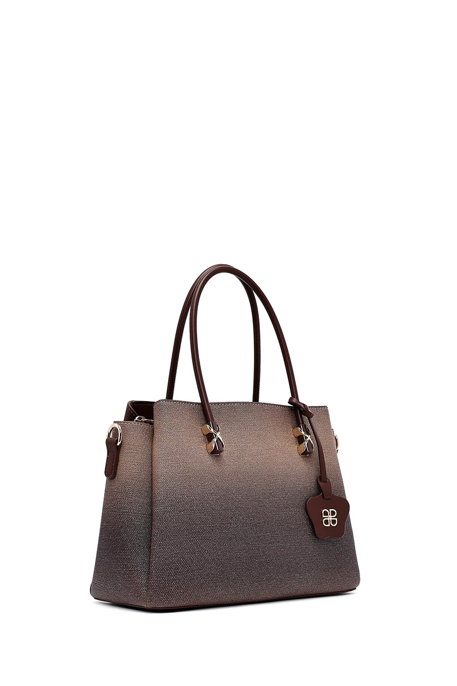 Woman Brown Long Strap Printed Handbag