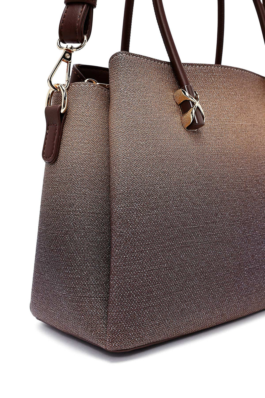 Woman Brown Long Strap Printed Handbag