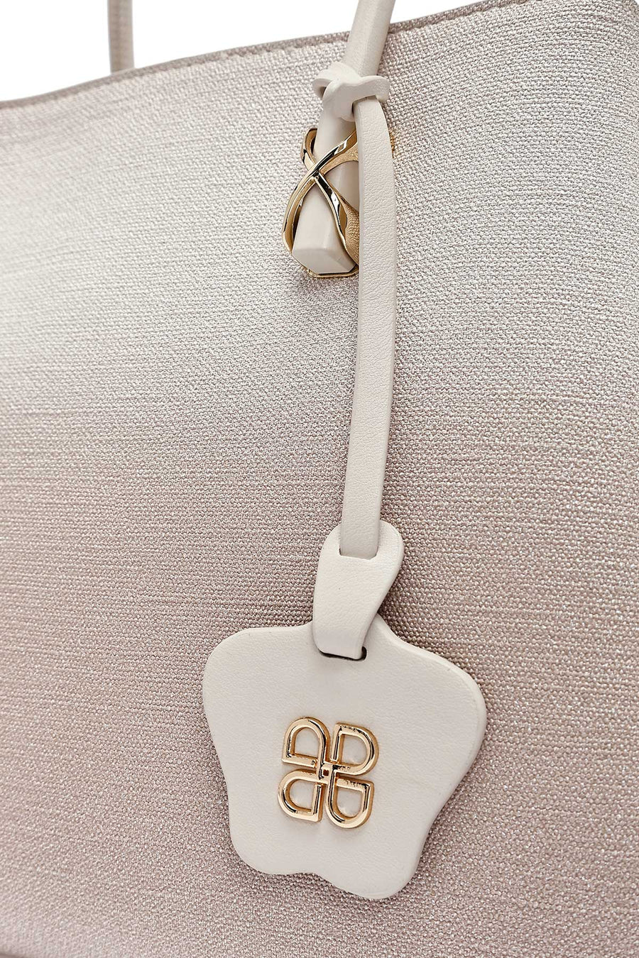 Woman Cream Long Strap Printed Handbag