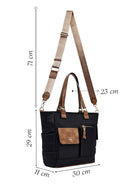 Kadın Siyah Uzun Askılı Kumaş Omuz Çantası | Derimod