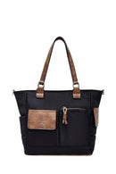 Kadın Siyah Uzun Askılı Kumaş Omuz Çantası | Derimod