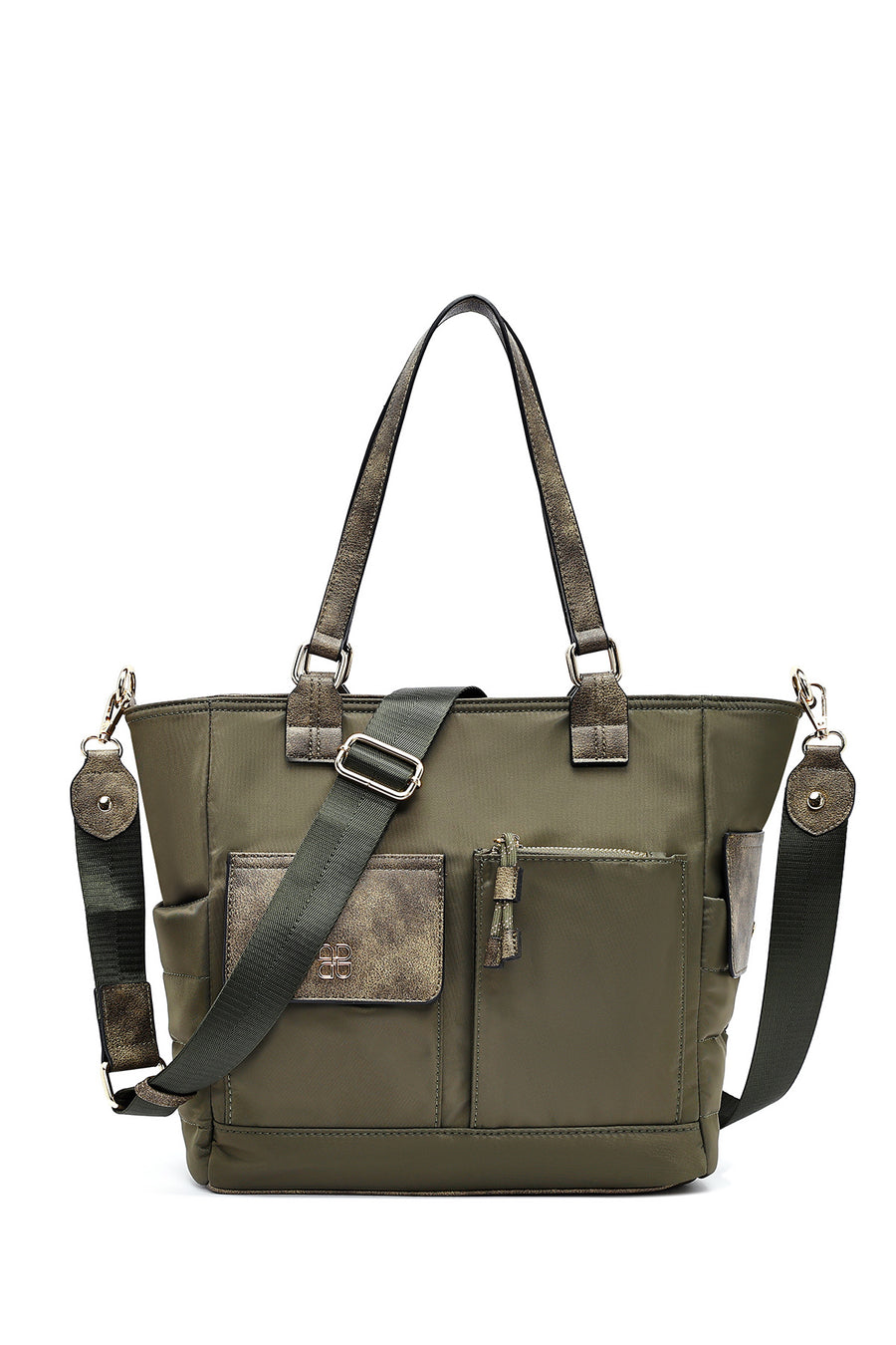 Woman Khaki Long Strap Fabric Shoulder Bag 25ABD28136F | Derimod