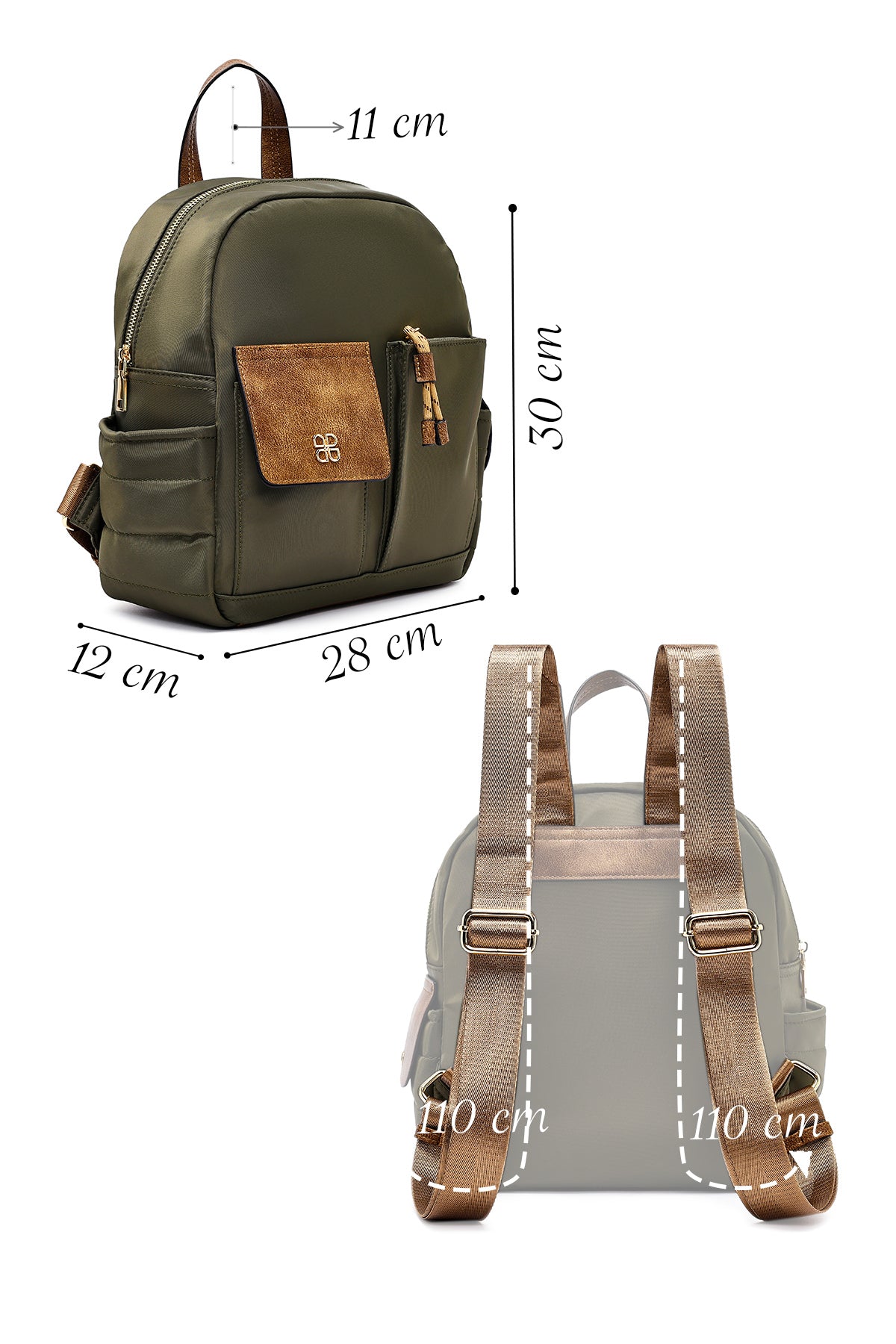 Kadın Yeşil Kumaş Sırt Çantası