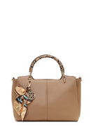 Women's Beige Long Strapped Accessorized Handbag | Derimod