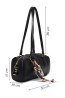 Kadın Siyah Aksesuarlı Omuz Çantası | Derimod