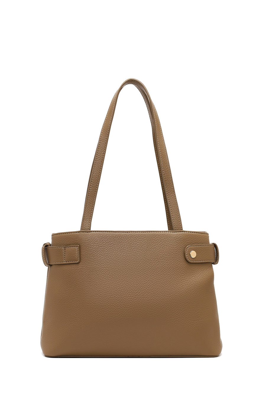 Women's Brown Long Strap Shoulder Bag with Accessories