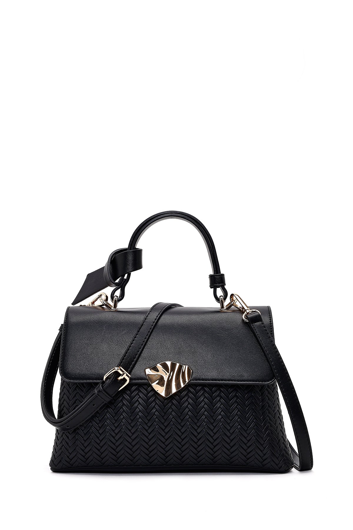 Kadın Siyah Uzun Askılı Klasik Kol Çantası