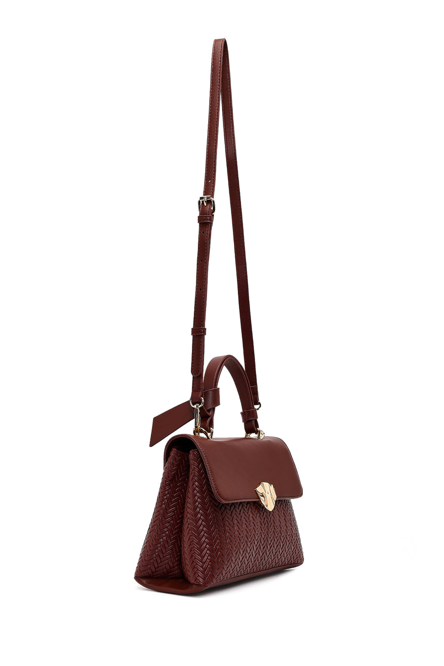 Women's Brown Long Strap Classic Shoulder Bag