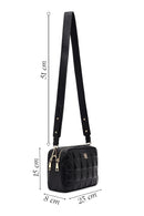 Women's Black Long Strapped Printed Crossbody Bag | Derimod
