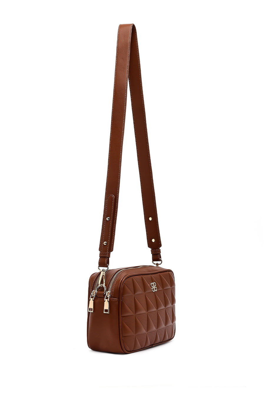 Women's Brown Long Strapped Printed Crossbody Bag