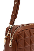 Women's Brown Long Strapped Printed Crossbody Bag | Derimod