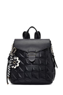 Women's Black Printed Accessorized Backpack | Derimod