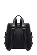 Women's Black Printed Accessorized Backpack | Derimod