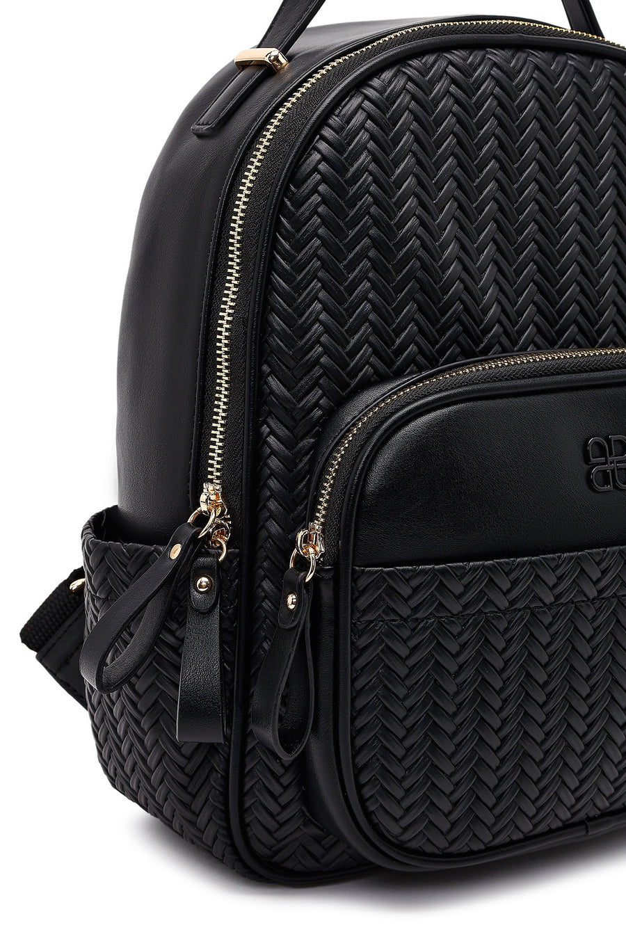 Women's Black Printed Backpack