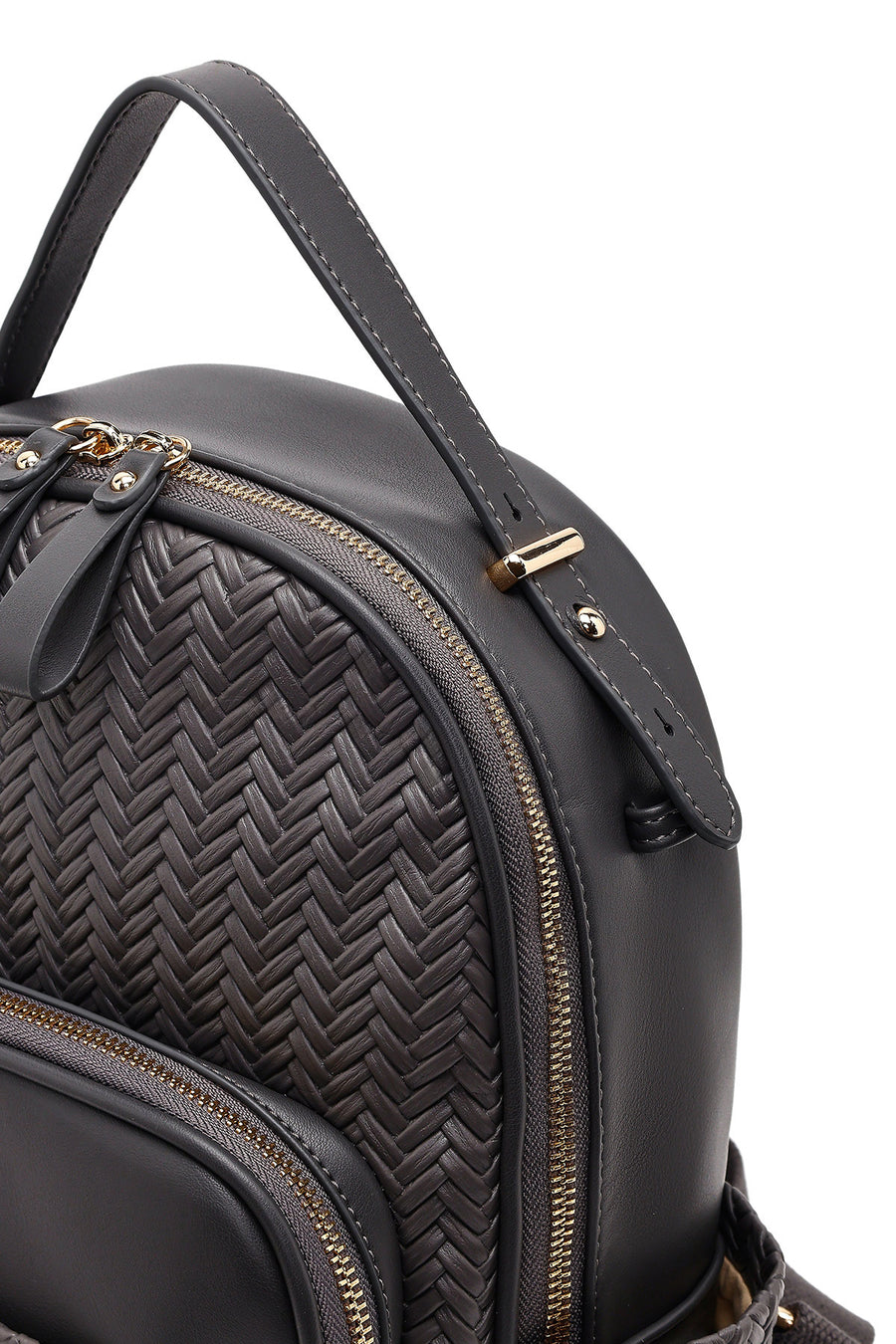Women's Gray Printed Backpack