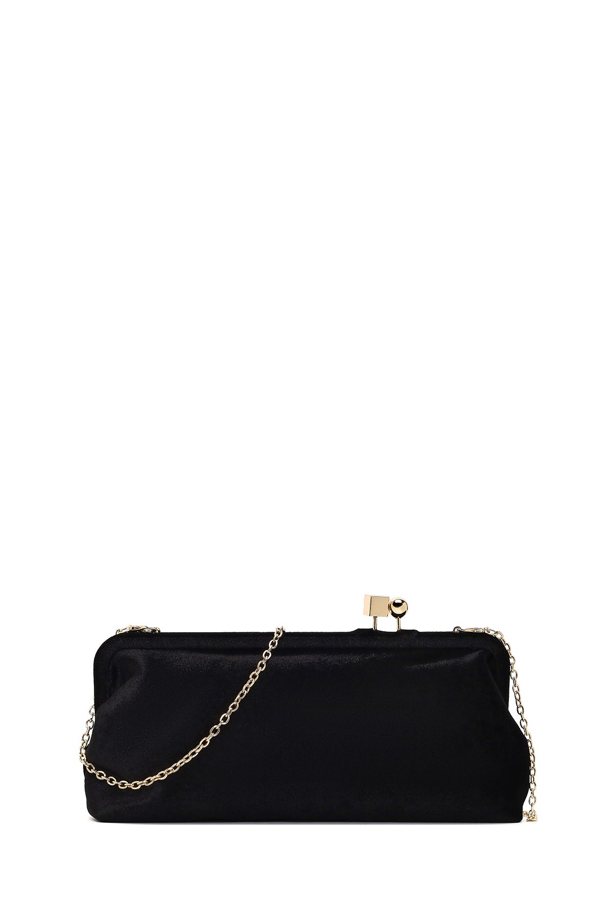 Women's Black Long Strap Velvet Clutch Bag 25ABD29016F | Derimod