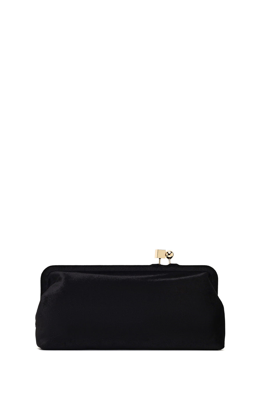 Women's Black Long Strap Velvet Clutch Bag