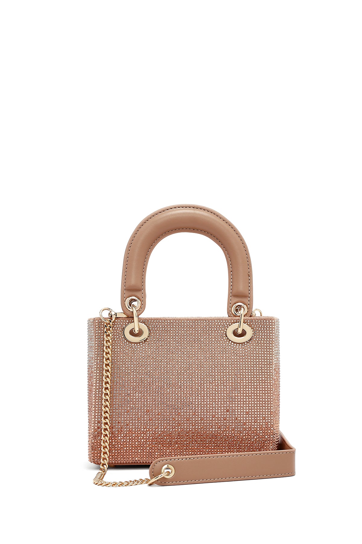 Woman Beige Long Strap Stoned Mini Evening Bag 25ABD2950TS | Derimod