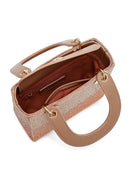 Woman Beige Long Strap Stoned Mini Evening Bag | Derimod