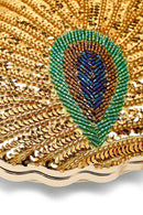 Kadın Altın Uzun Zincir Askılı Pullu Kutu Abiye Kol Çantası | Derimod