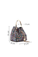 Kadın Çok Renkli Taşlı Mini Abiye Kol Çantası | Derimod