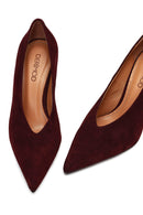 Kadın Bordo İnce Topuklu Süet Deri Stiletto | Derimod