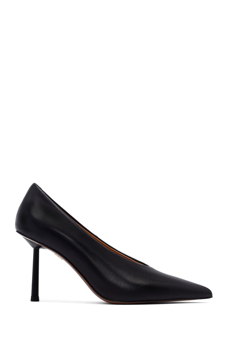 Women's Black Thin Heeled Leather Stiletto 25AFD100618 | Derimod