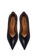 Kadın Siyah İnce Topuklu Deri Stiletto | Derimod