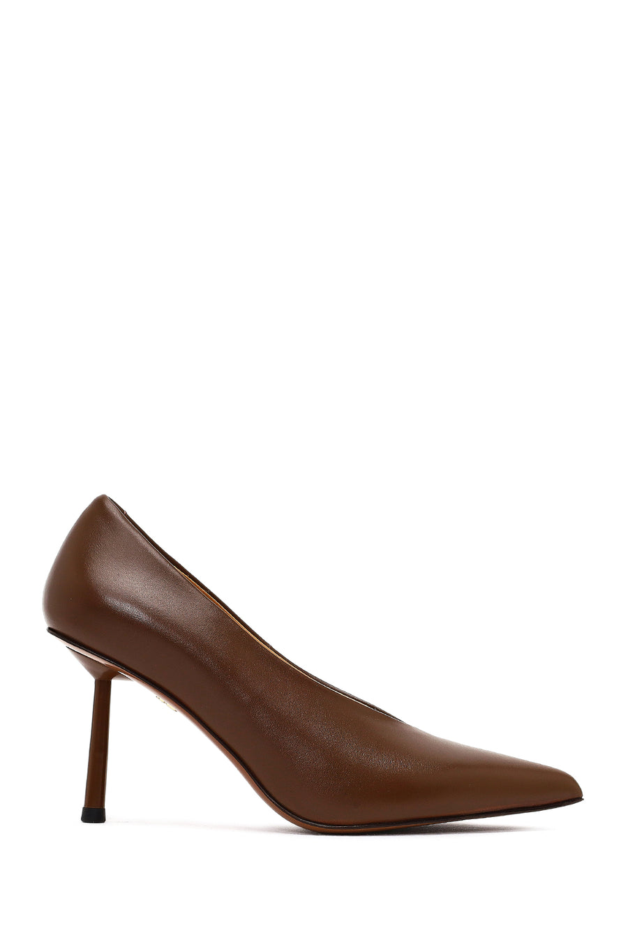 Women's Brown Thin Heeled Leather Stiletto 25AFD100618 | Derimod