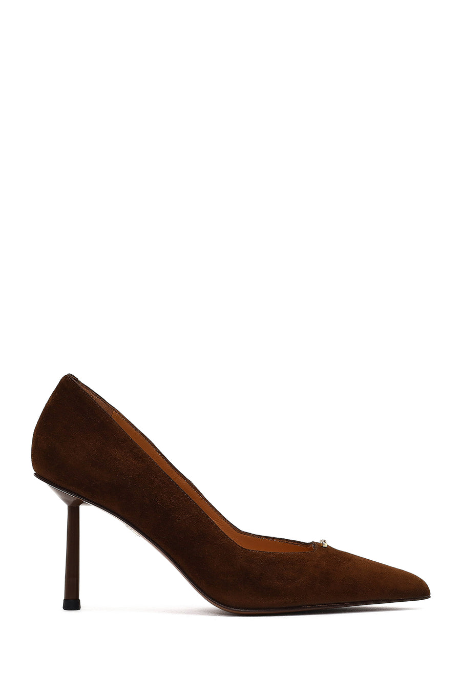 Women's Brown Thin Heeled Suede Leather Stiletto 25AFD100710 | Derimod