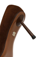 Kadın Kahverengi İnce Topuklu Süet Deri Stiletto | Derimod