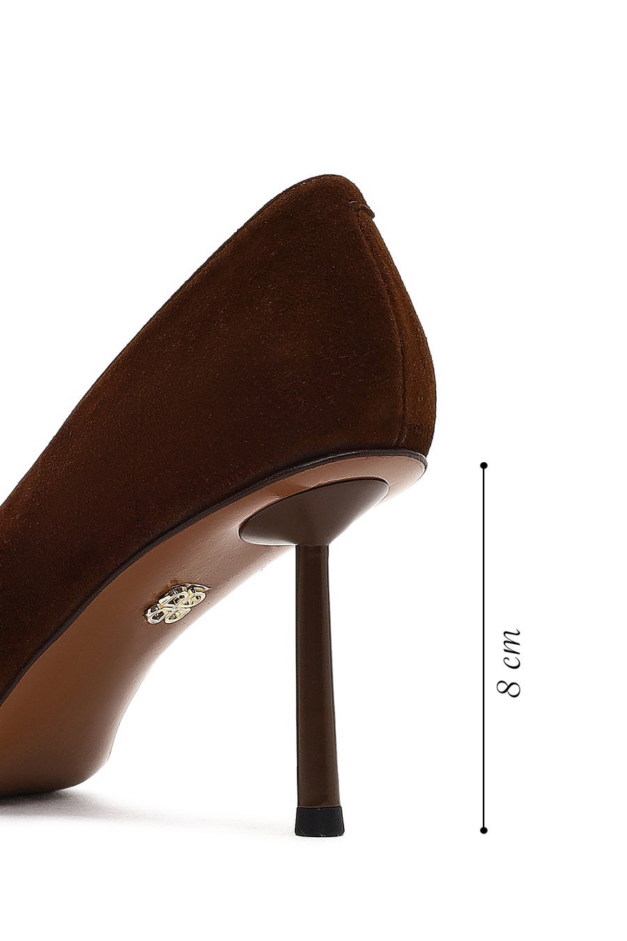 Women's Brown Thin Heeled Suede Leather Stiletto