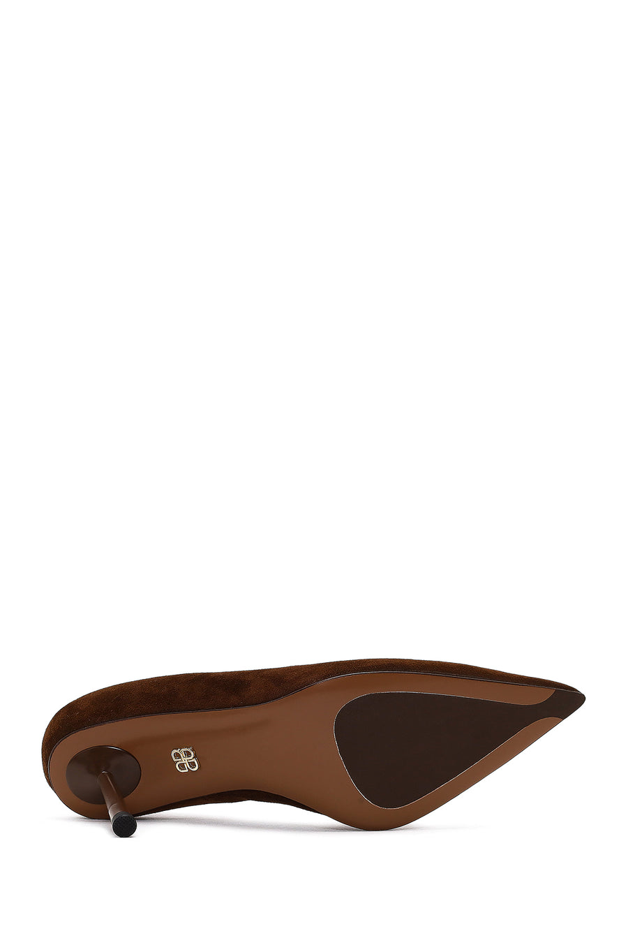 Women's Brown Thin Heeled Suede Leather Stiletto