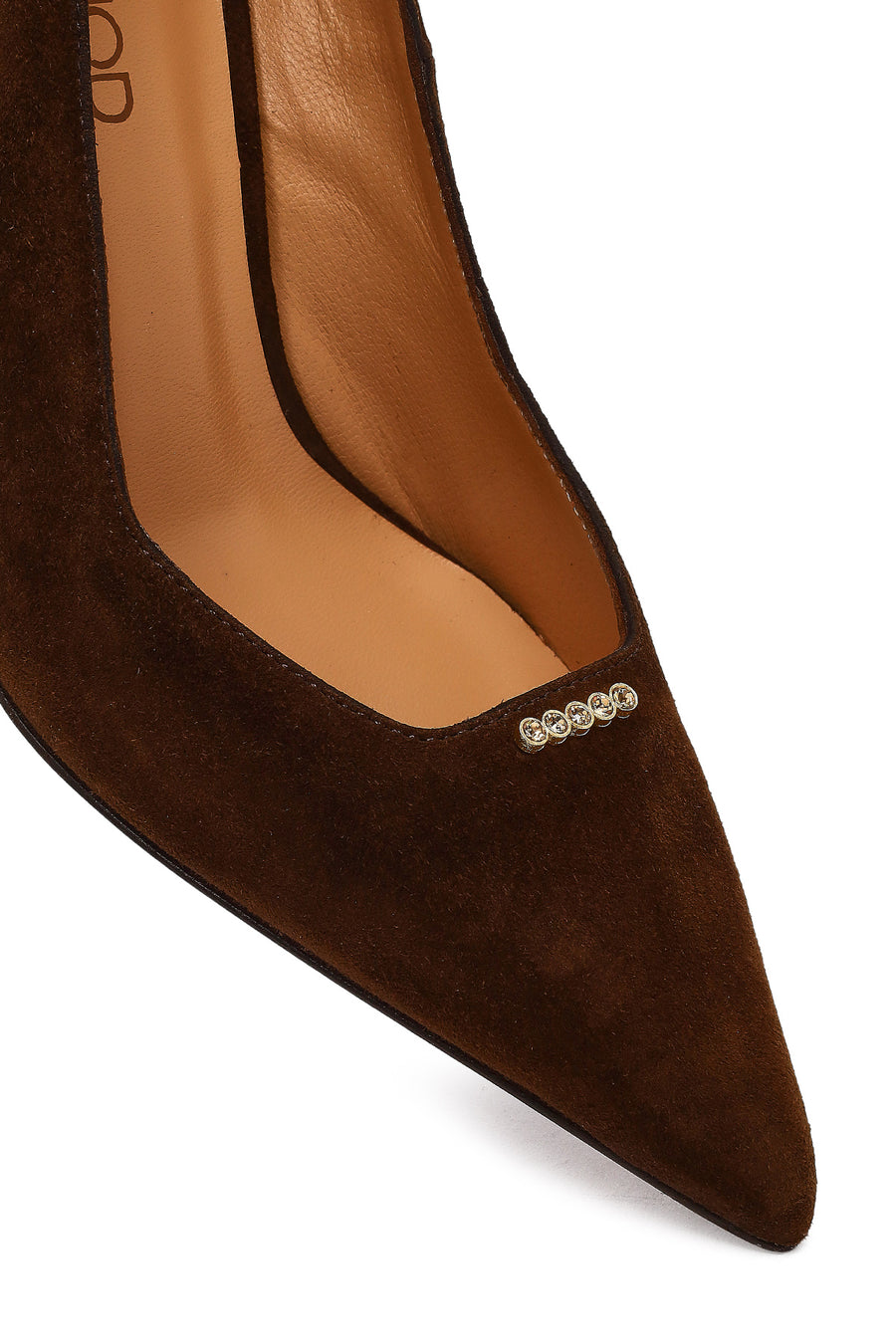 Women's Brown Thin Heeled Suede Leather Stiletto