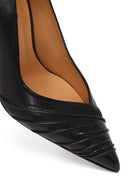Women's Black Thin Heeled Leather Stiletto | Derimod