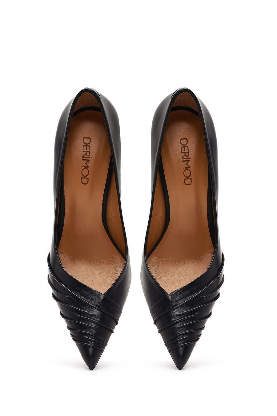Kadın Siyah İnce Topuklu Deri Stiletto