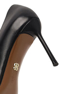 Women's Black Thin Heeled Leather Stiletto | Derimod