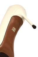 Kadın Krem İnce Topuklu Deri Stiletto | Derimod