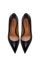 Women's Black Thin Heeled Leather Stiletto | Derimod