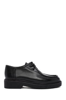 Derimod Gritti Woman Black Laced Leather Masculine Shoes | Derimod