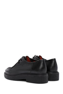 Derimod Gritti Woman Black Laced Leather Masculine Shoes | Derimod