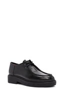 Derimod Gritti Woman Black Laced Leather Masculine Shoes | Derimod