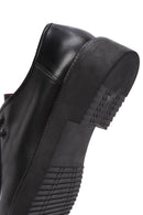 Derimod Gritti Woman Black Laced Leather Masculine Shoes | Derimod