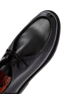 Derimod Gritti Woman Black Laced Leather Masculine Shoes | Derimod